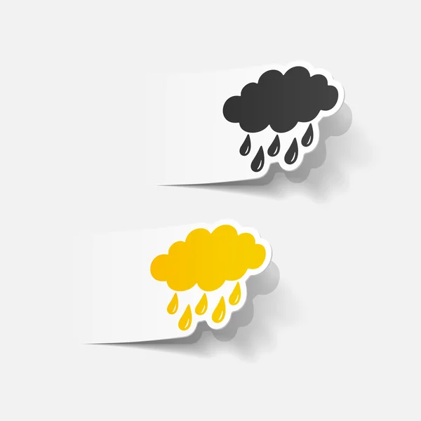 Nube, icono de lluvia — Vector de stock