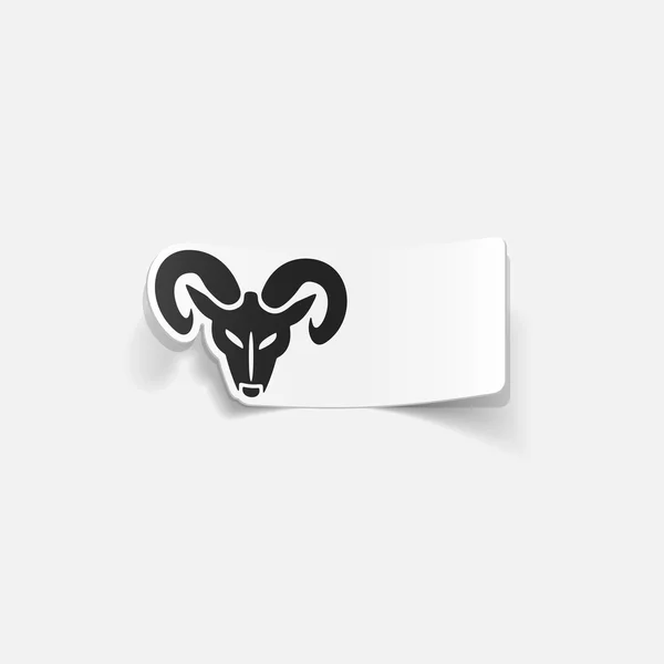 Head of the ram icon — Stock Vector