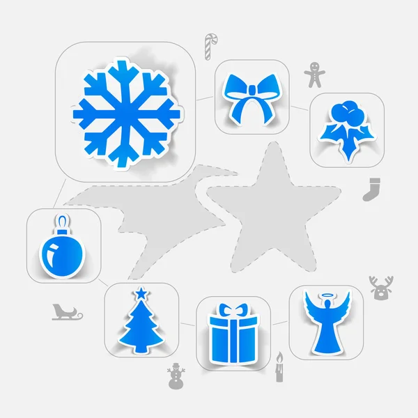 Christmas klistermärke infographic — Stock vektor