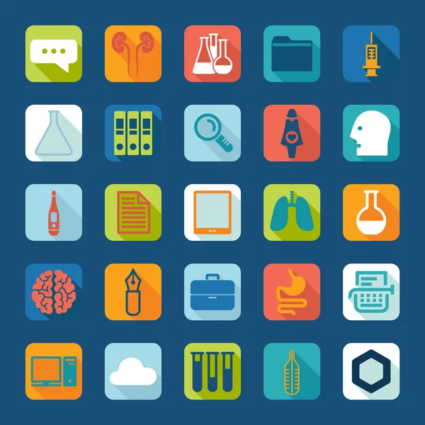 Set of medical flat icons — Stock Vector