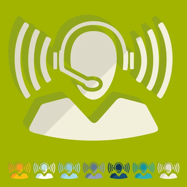 Callcenter Pictogram — Stockvector