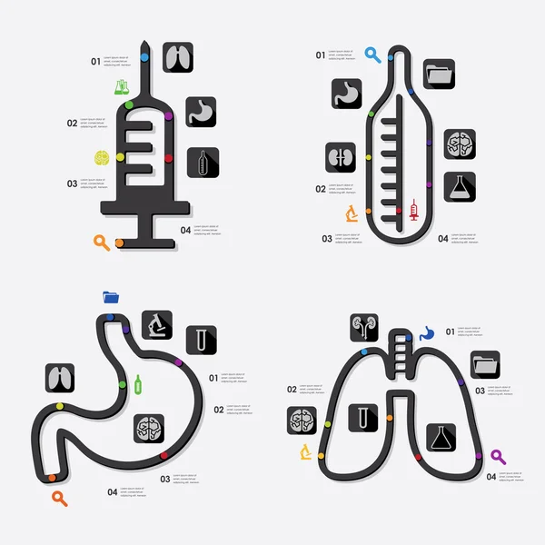 Infografía médica — Archivo Imágenes Vectoriales