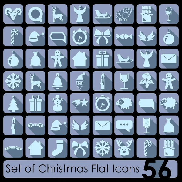 Conjunto de iconos de Navidad — Vector de stock