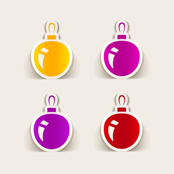 Kerstmis bal pictogram — Stockvector