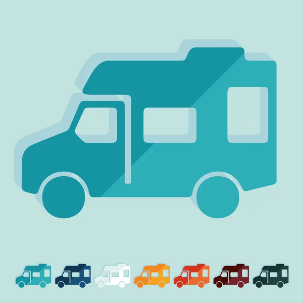 Icône camping-car — Image vectorielle