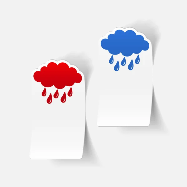 Nuvem, ícone de chuva — Vetor de Stock
