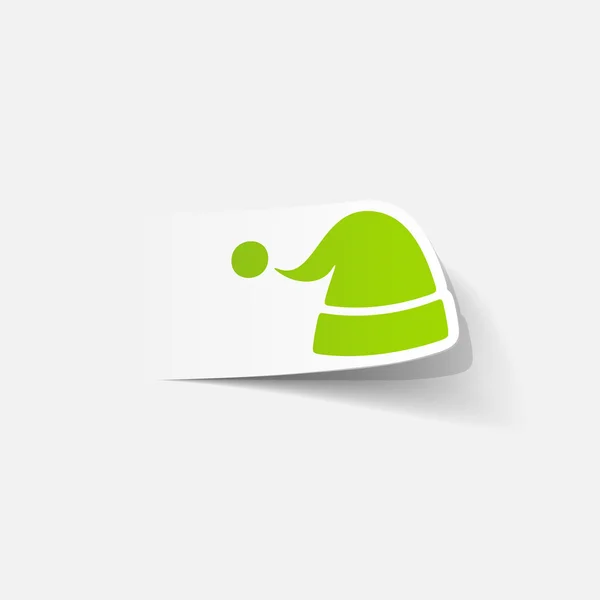 Santa sombrero icono — Vector de stock