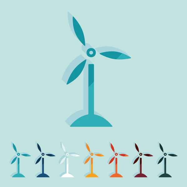 Wind turbines icon — Stock Vector