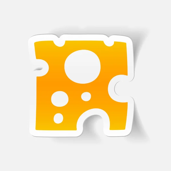 Icono de queso — Vector de stock