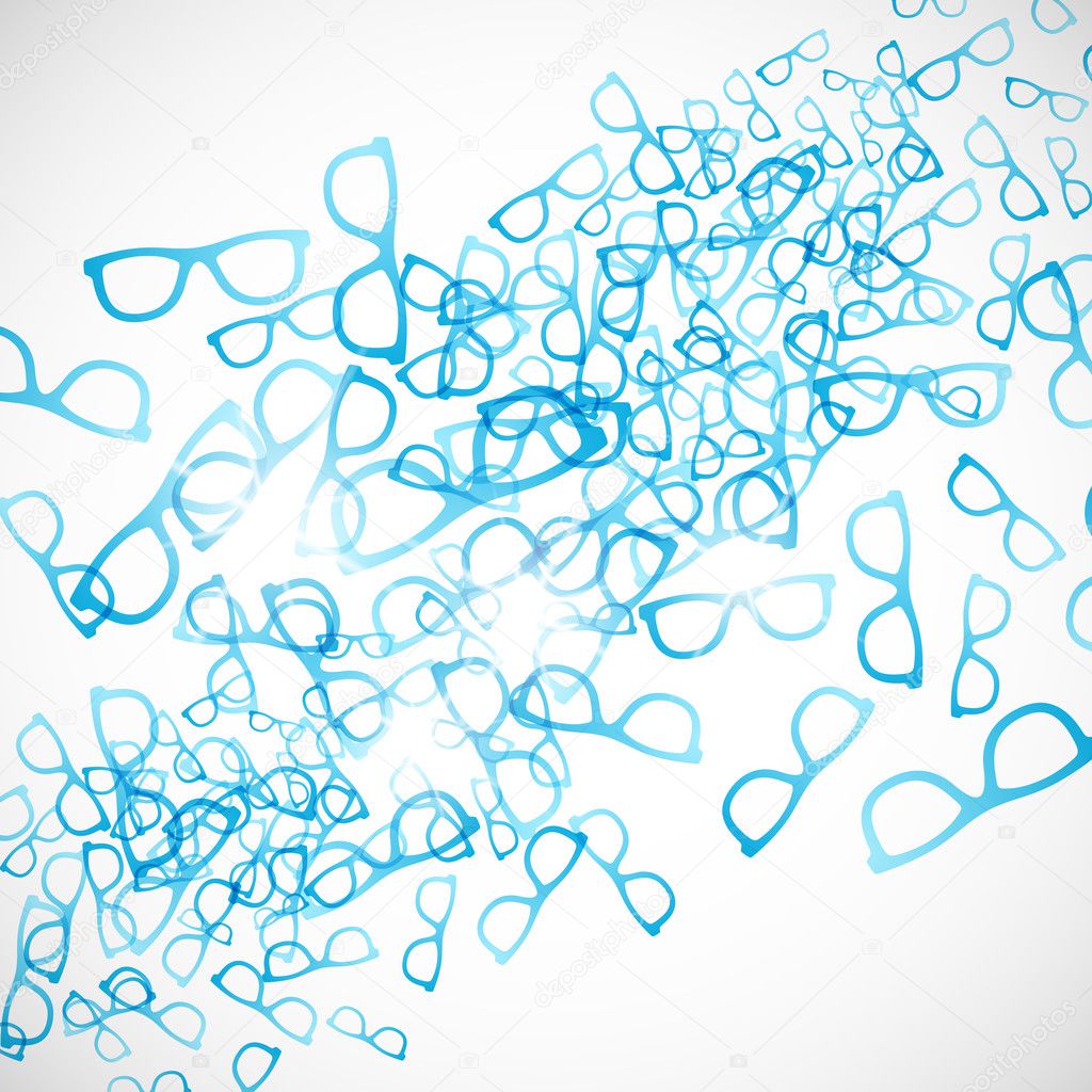 Abstract background with glasses