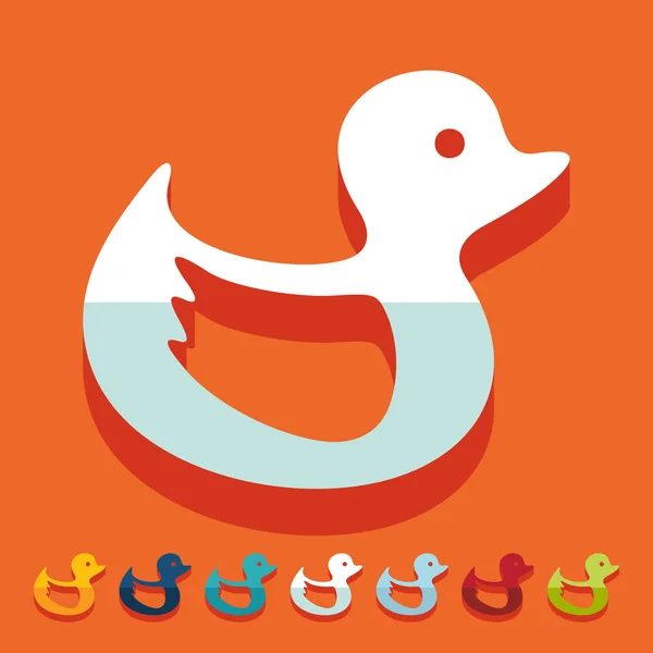 Icône de canard — Image vectorielle