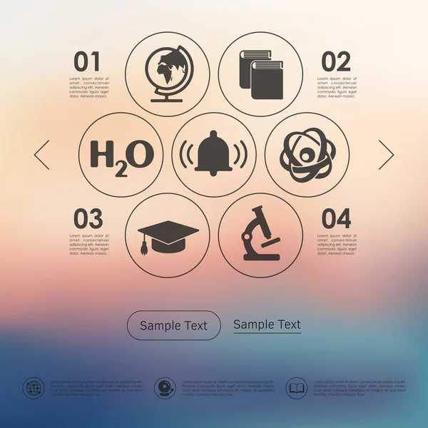 教育のインフォ グラフィック — ストックベクタ