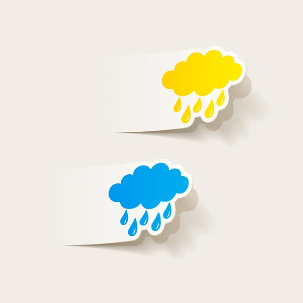 Nube, icono de lluvia — Vector de stock