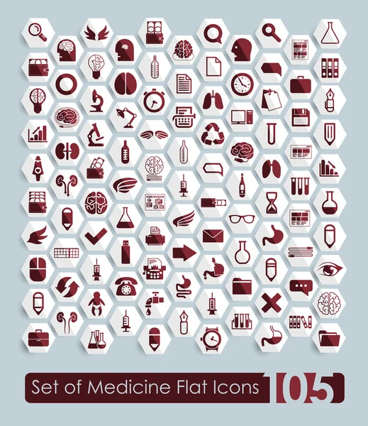 Ensemble d'icônes de médecine — Image vectorielle