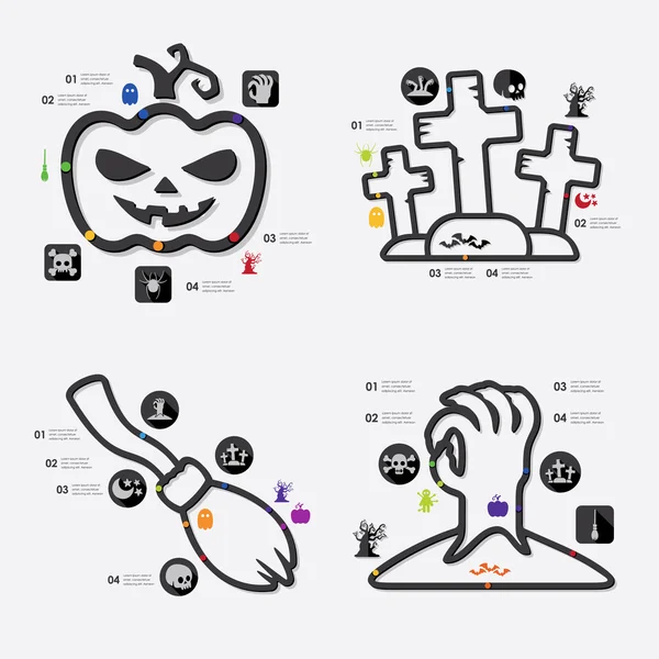 Halloween infographic — Stock Vector