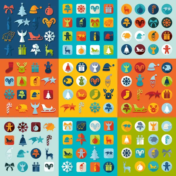 Set of Christmas icons — Stock Vector