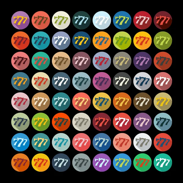 Trois sept icône — Image vectorielle