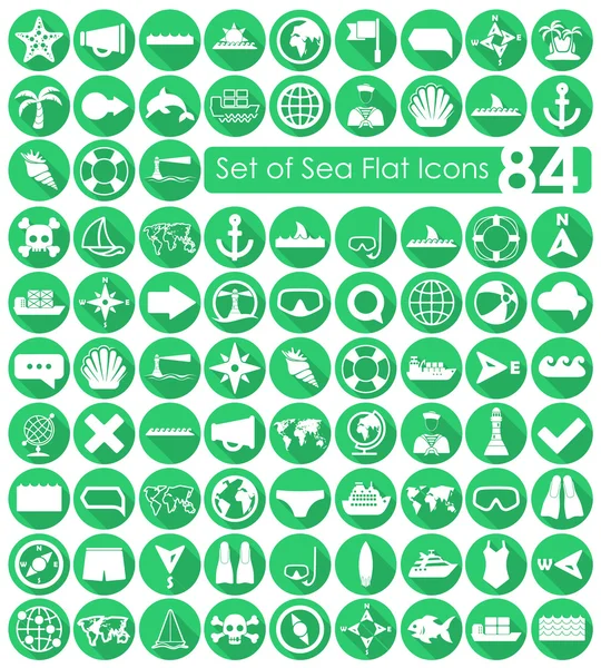 Set of sea icons — Stock Vector