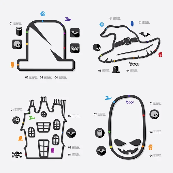 Infografik zu Halloween — Stockvektor