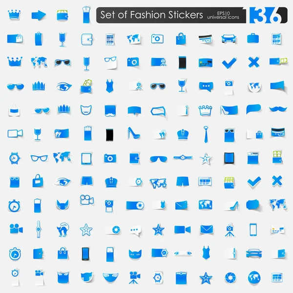 Set of fashion stickers — Stock Vector