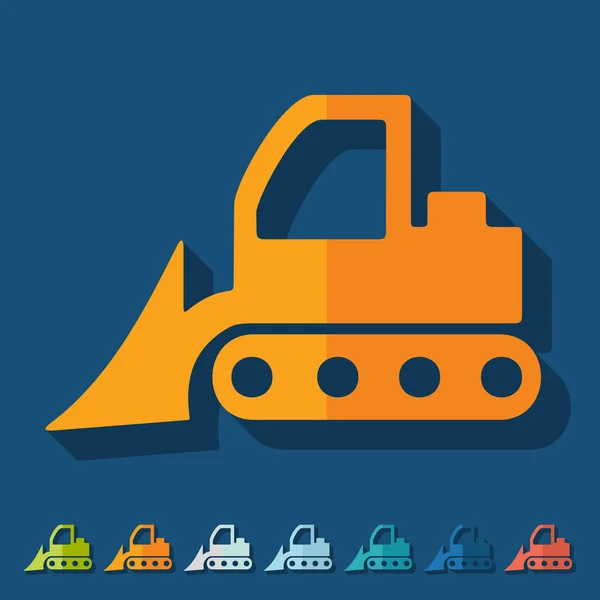 Icône bulldozer — Image vectorielle