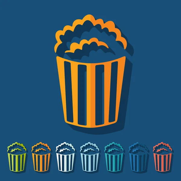 Popcorn-ikonen — Stock vektor