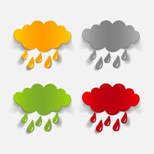 Nuage, icône de pluie — Image vectorielle
