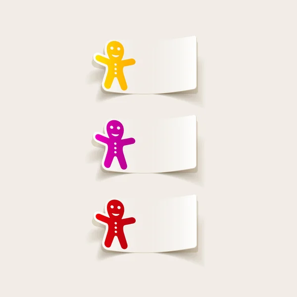 Gingerbread man pictogram — Stockvector