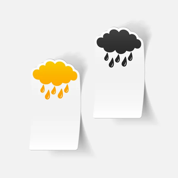 Nube, icono de lluvia — Vector de stock