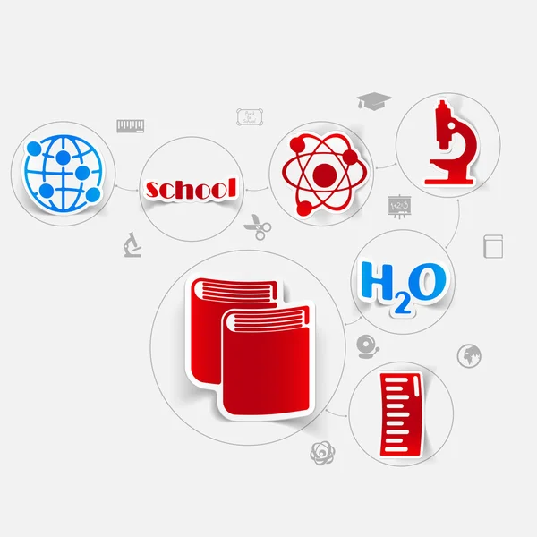 Utbildning klistermärke infographic — Stock vektor