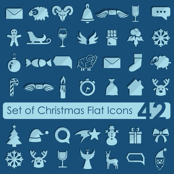 Conjunto de iconos de Navidad — Vector de stock