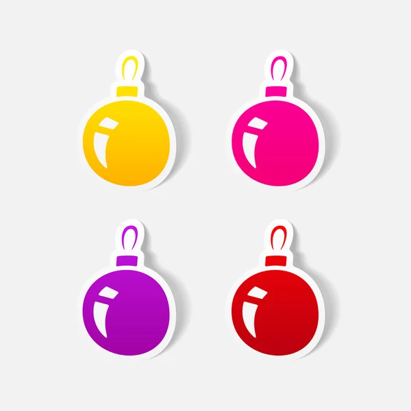 Icono de bola de Navidad — Vector de stock