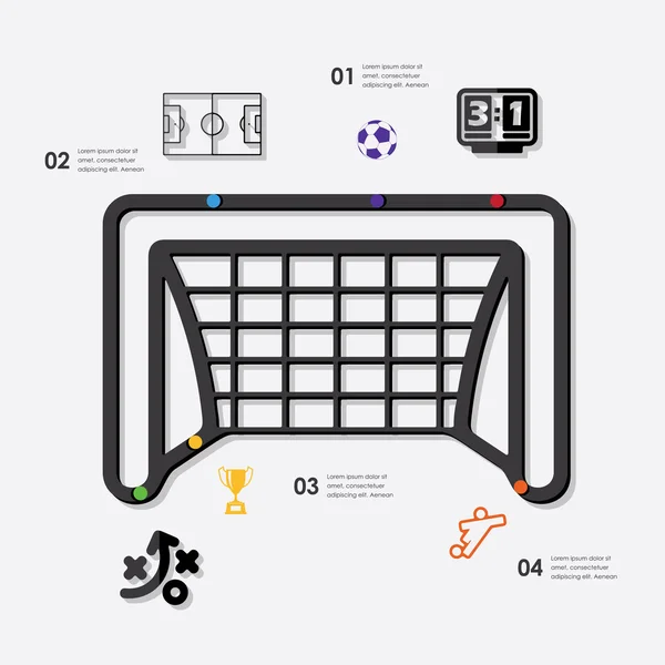 Infografía de fútbol — Archivo Imágenes Vectoriales