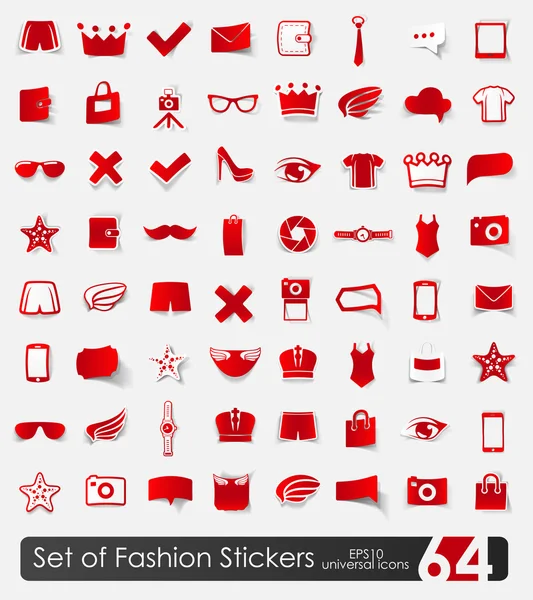 Jeu de stickers mode — Image vectorielle