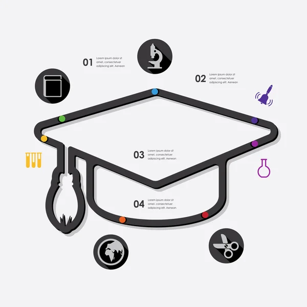 Eğitim Infographic — Stok Vektör