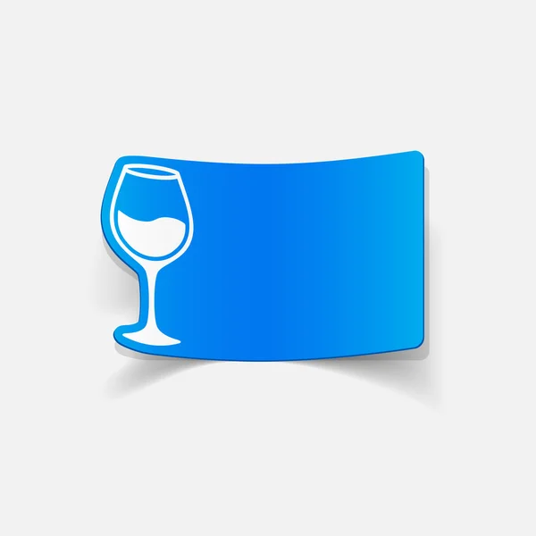 Wineglass icon — Vector de stoc