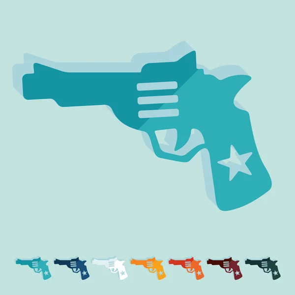 Icono del revólver — Vector de stock