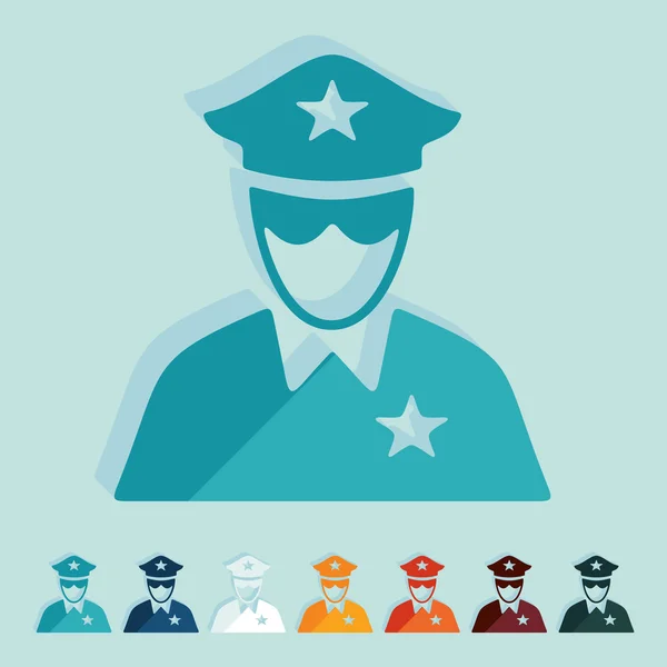 Icône de policier — Image vectorielle
