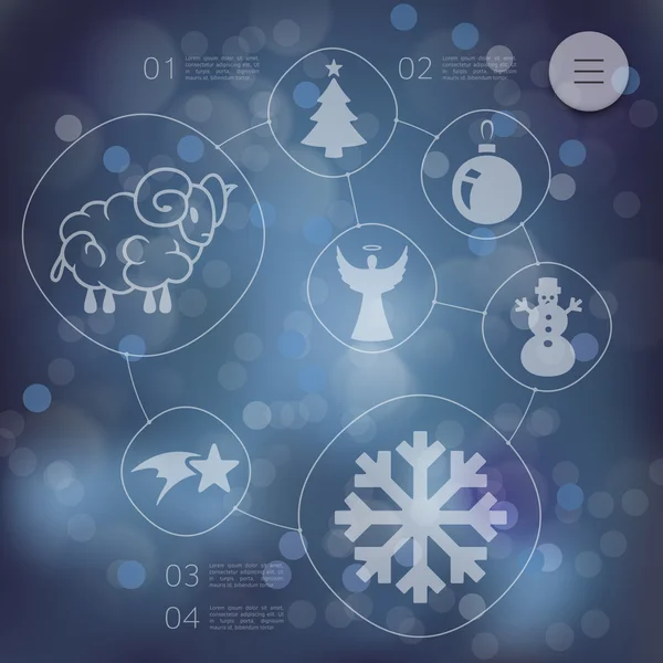 クリスマスのインフォ グラフィック — ストックベクタ