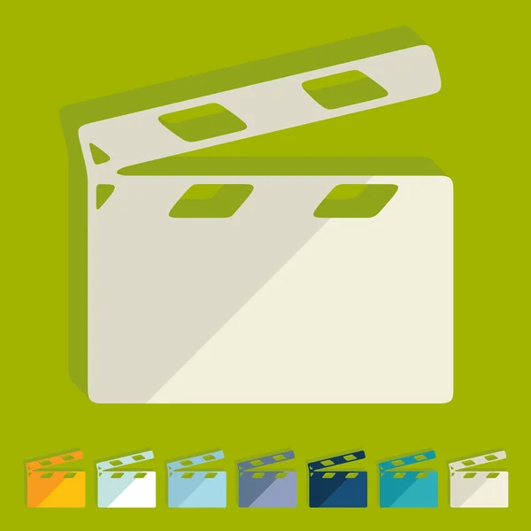 Clapper κινηματογράφο εικονίδιο — Διανυσματικό Αρχείο