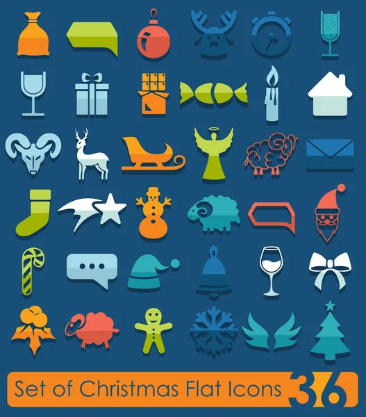 Set of Christmas icons — Stock Vector