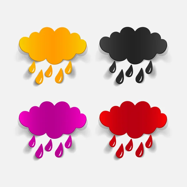 Nube, icono de lluvia — Vector de stock