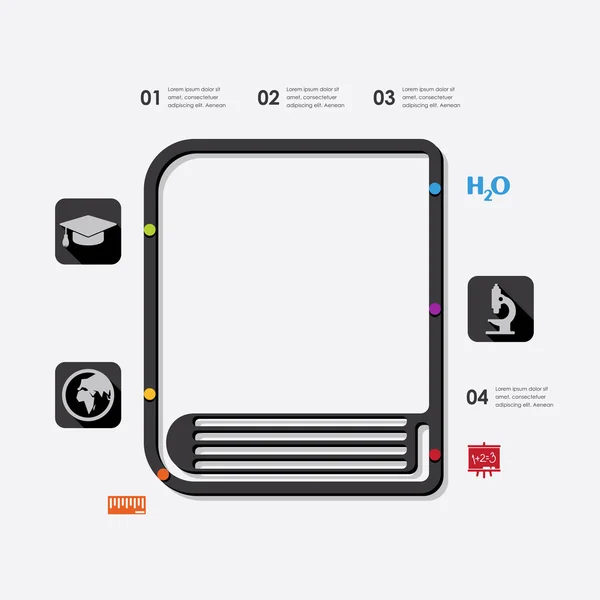 Educación infografía — Vector de stock