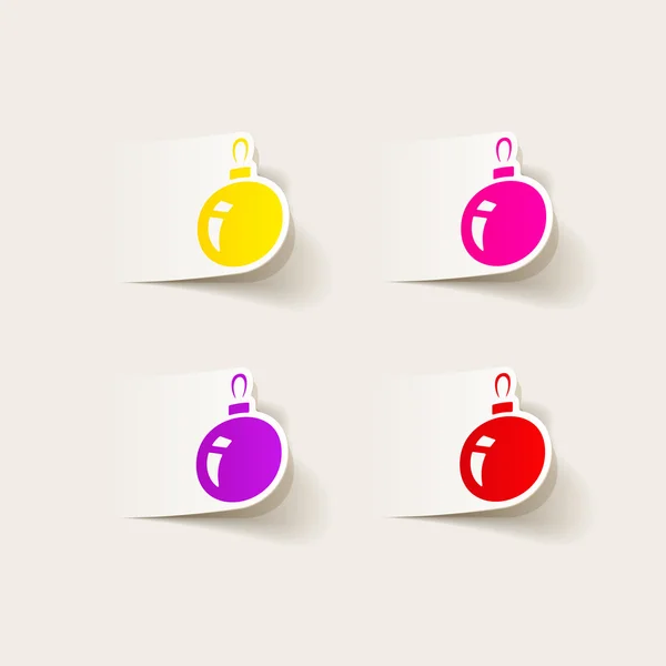 Kerstmis bal pictogram — Stockvector