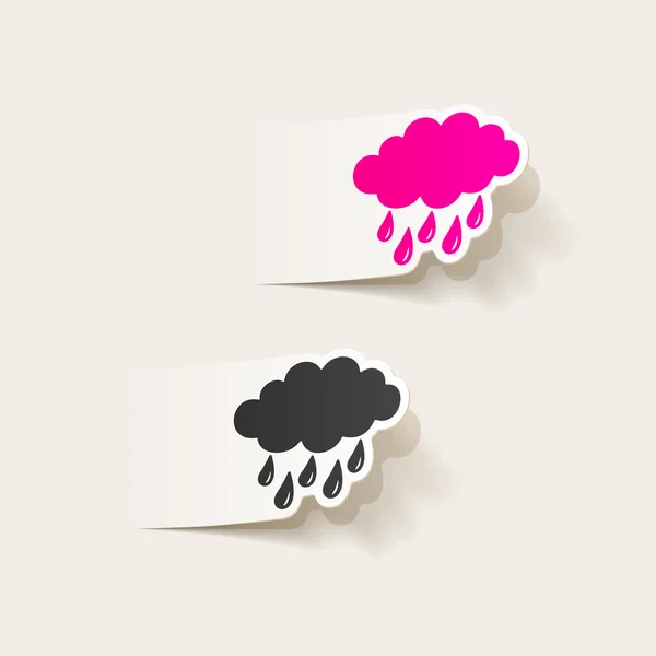 Nube, icono de lluvia — Vector de stock