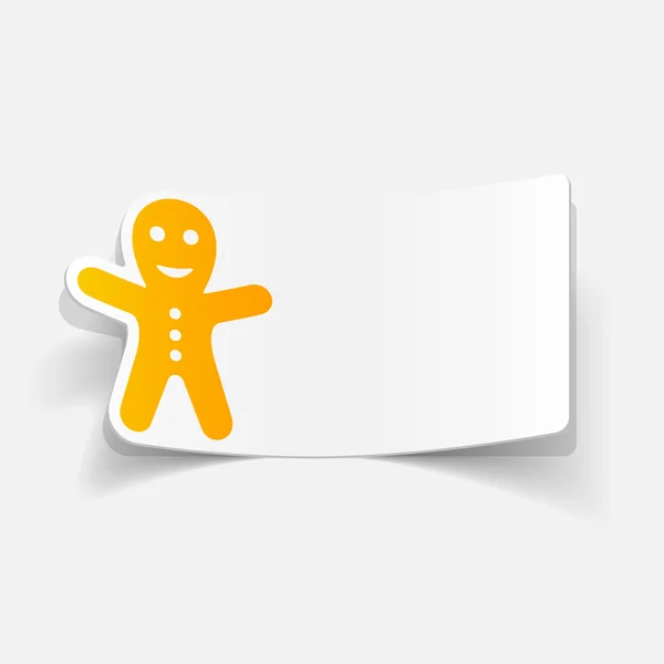 Gingerbread man pictogram — Stockvector