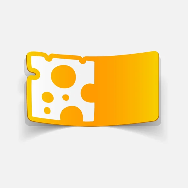 Icono de queso — Vector de stock