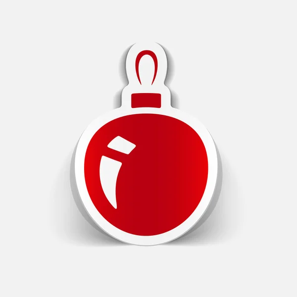 Christmas ball icon — Stock Vector