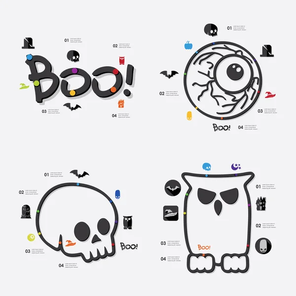 Halloween infographic — Stock Vector