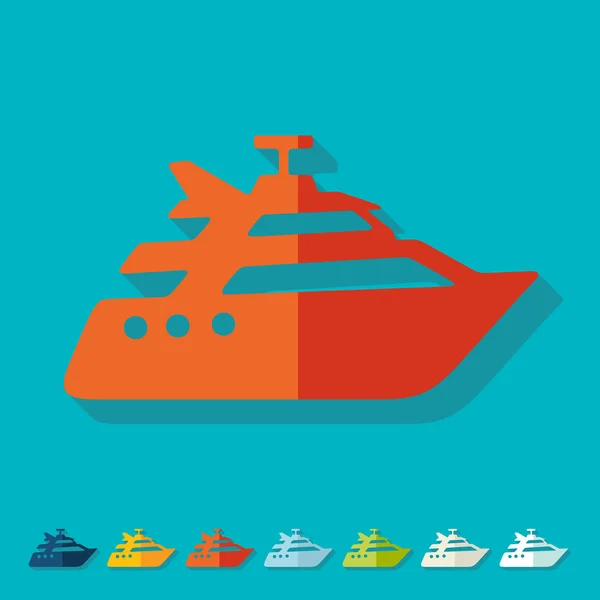 Icône de yacht — Image vectorielle